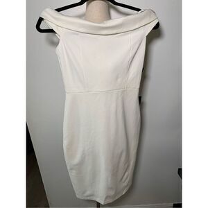 Lulus size small white dress off the shoulder